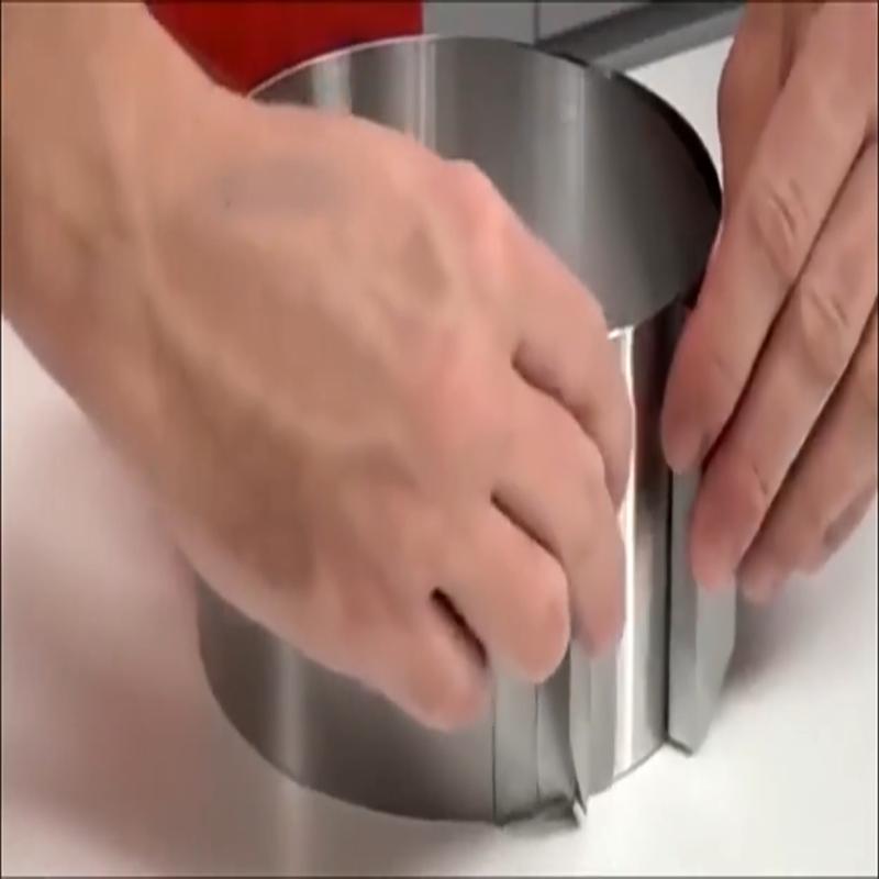 1Pcs Stainless Steel Telescopic Mousse Ring Circle Mold Rustproof Adjustable Mousse Cake Ring For Easy Release Baking Ring Tools