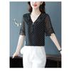 High-end Chiffon Shirt Fashionable Upscale Summer Loose Short-sleeved Top Elegant Dress Top