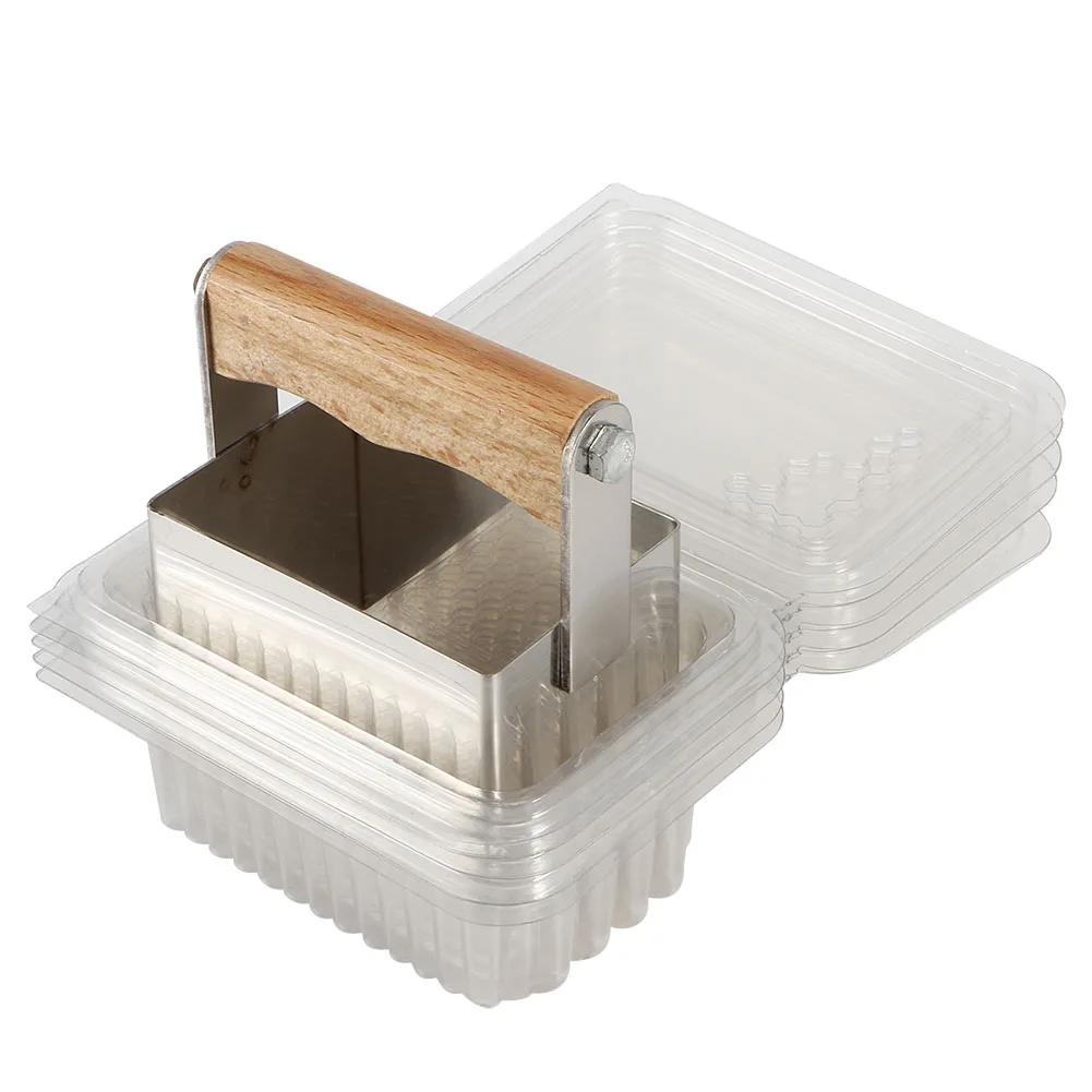 

Stainless Steel Comb Honey Cutter Scraper With Plastic Box Cutting Tools Beekeeping Accessory срібний