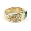 Great Sympathy of Soul Ring PHILLIP COLLEGE RING College Ring Gold Green 10K Mens Used