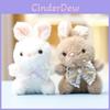 Sleutelhanger met teddybeer en pluche konijntje en opnamefunctie, perfect als tasdecoratie voor meisjes.