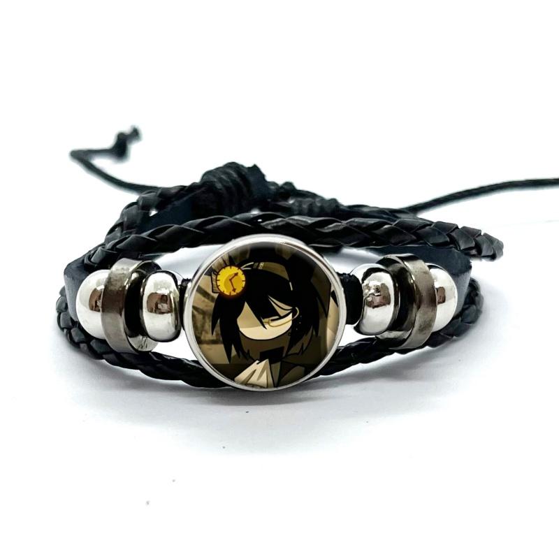 Carini FPE Cartone Animato Gioco Braccialetti in Pelle Claire Engel Braccialetti Intrecciati Multistrato Bangles Gioielli Fatti a Mano Regali
