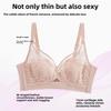 French Lace Rabbit Ear Cup Wireless Bra, Ultra-Thin Summer Bust Minimizer Side Gathering Women Bra
