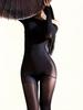 Sexy Women 6D 912 Pin Catsuit Oil Glossy Shiny Yoga Bodysuit Sheer See Through Bodycon Tights Jumpsuit One Pieces Maid Leotard