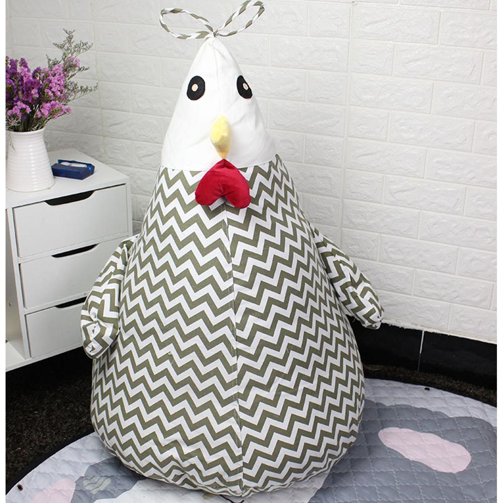 

Portable Kids Cartoon Chick Shape Bean Bag for Toys Clothes Storage gray#0