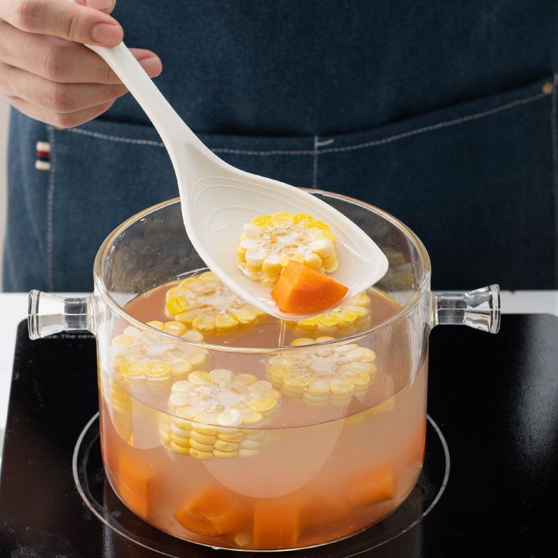 In-Stock High-Temperature Resistant Silicone Spatula Spoon with Scale for Non-Stick Pans