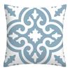 Federa cuscino geometrica lino blu lago bianco fodera cuscino divano decorazione casa può essere personalizzata per te 40x40 45x45 50x50 60x60