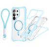Applicable To Samsung S26 ULTRA Magnetic Transparent Three-in-one Mobile Phone Case with Hand Rope