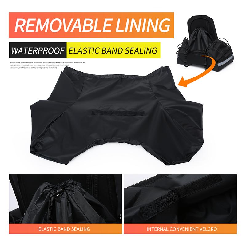 56-75L Motorcycle Waterproof Tail Bag Travel Outdoor Dry Luggage Roll Pack Bag Motorbike Luggage Backpack Motorcycle Seat Bag