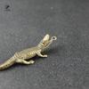Antique Bronze Small Crocodile Statue Home Ornaments Retro Copper Animal Alligator Figure Feng Shui Business Decorations Crafts