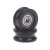 4X19X8.5Mm Pom Delrin Plastic U Groove Roller Guide Wheel 624 Bearing Pulley R3Mm Track Delrin Wrapped Pulley
