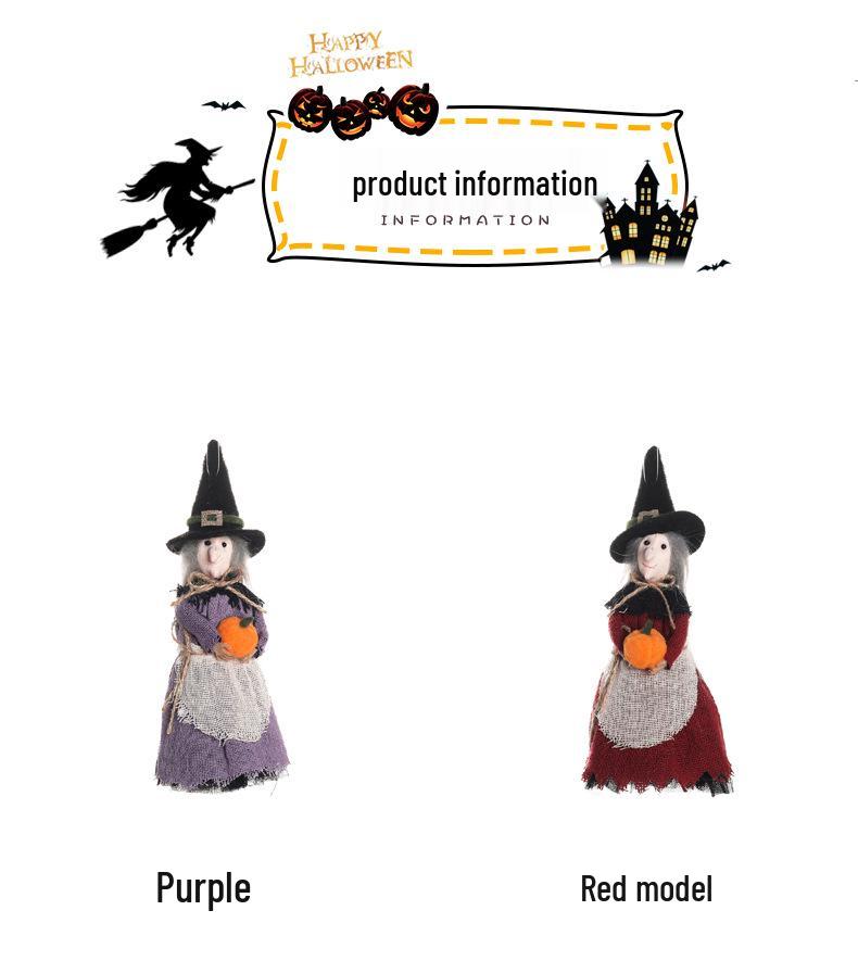 Witch Broom & Ghost Pendant Ceiling Halloween Decoration