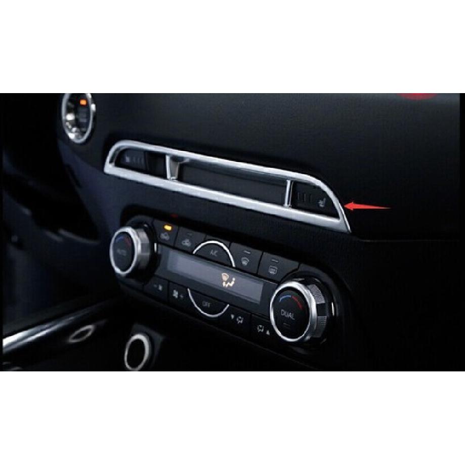 For Mazda CX-5 2017-2024 Matte Silver Console CD Switch Control Frame Trim 1PCS