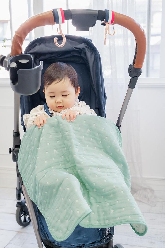 Angerolux Gauze Towel Nap Swaddle Mint Made In Small Star-Shaped 6-Layer Blanket, Blanket, Blanket, Blue, Japan,