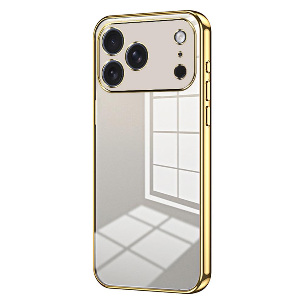 For iPhone 17 Pro Case Electroplating Frame Soft TPU Phone Cover