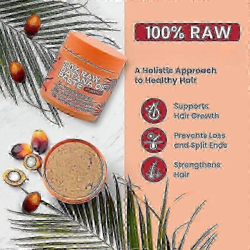 Surowy Olej Batana na Wzrost Włosów - 100% Czysty, Organiczny Batana z Hondurasu dla Gęstych i Mocnych Naturalnych Włosów - Nierafinowany Tłoczony na Zimno Kosmetyczny Skalp Mas