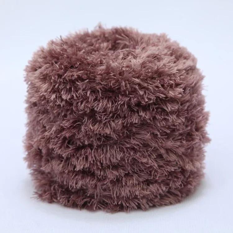 200g 3 Strands Crystal Fleece Coral Poke Embroidery Thread Towel DIY Knitting Material Bag Hand Sewn Mesh Bag Yarn Crocheting
