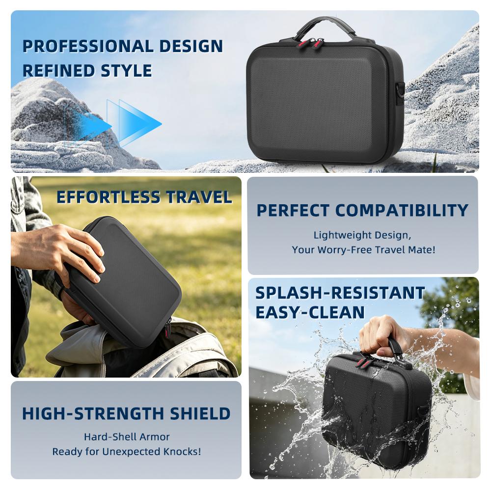 For Insta161 X6 Storage Bag Anti-scratch Travel Handbag PU Hard Shell Waterproof Shoulder Bag Camera Accessories Portable Case
