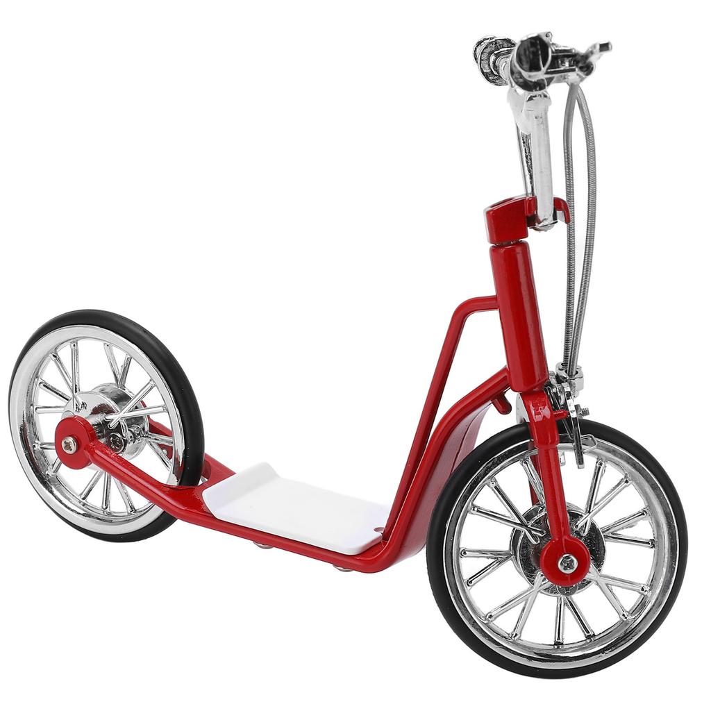 Red Model Scooter 1:10 Scale Sturdy Alloy Exquisite Colors High Simulation Eye Catching Die Cast