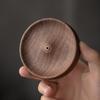Y Black Walnut Solid Wood Incense Holder Zen Round Line Incense Burner Agarwood Incense Plate Household Tea Room Decoration