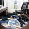 1PC Penguin Lights Office Round Area Rug, Indoor Mat Suitable ForOffice, Under Office Chairs Bedroom Living Room Home Decor, Room Deco, D135
