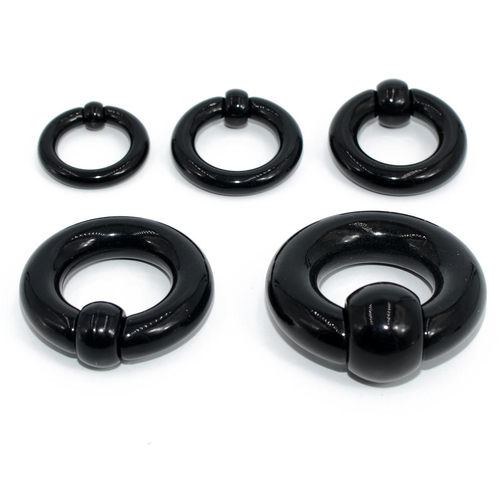 1Pair Acrylic BCR Big Large Size Giant Captive Bead Ring Ear Tunnel Plug Expander Guauge Male Nose Ring Piercing Body Jewelry