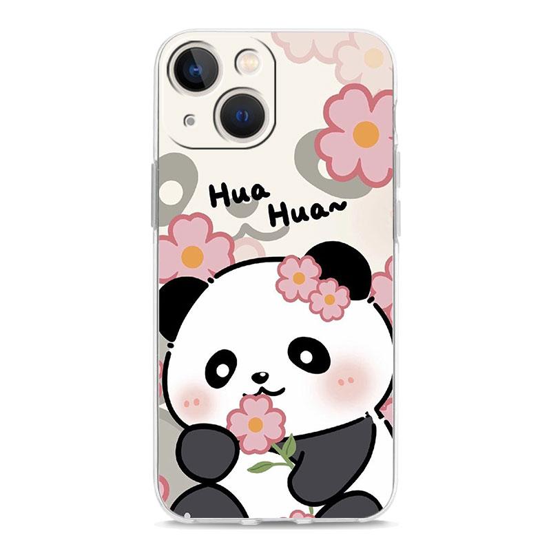Phone Case For iPhone 17 Cases iPhone Air 16 15 12 13 14 Pro Max 7 8 Plus 16Pro iPhone11 Clear Soft Cover Cartoon Panda