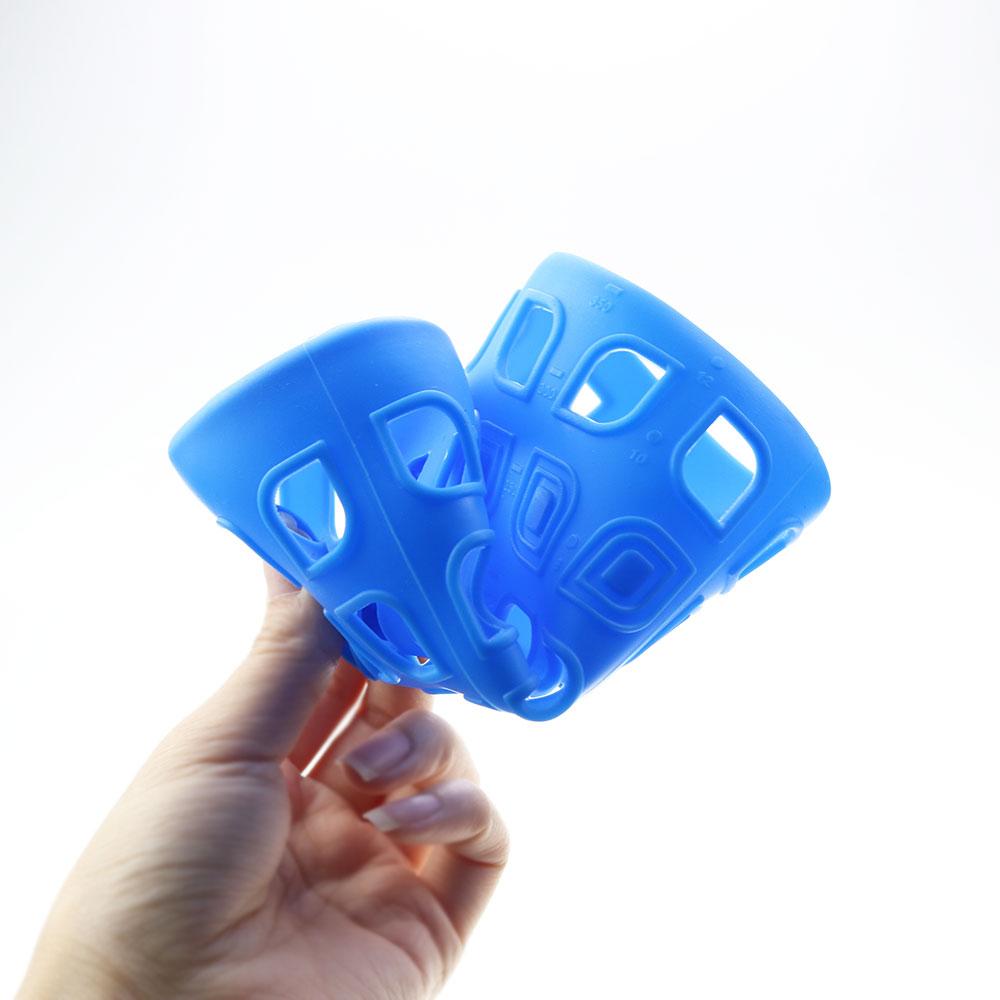 6.0CM Hollow Out Silicone Water Bottle Cover Anti Scalding Cup Cover Silicone Glass Milk Bottle Protective Sleeve