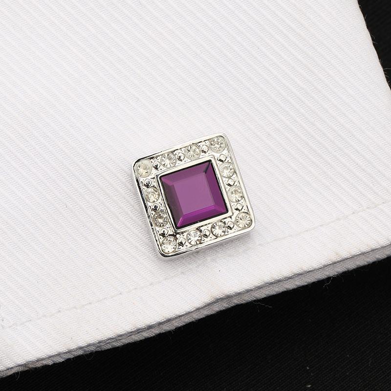 French Shirt Business Cufflinks Crystal Cuff Nails Men'S High-End Shirt Buckles Cuff Buckles Men'S And Women'S Gift Boxes