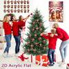 Calendário do Advento Macaco 2025 Ornamento Pendente de Macaco Acrílico 2D para Árvore de Natal Calendário de Contagem Regressiva para o Natal de 24 Dias para Crianças Adultos