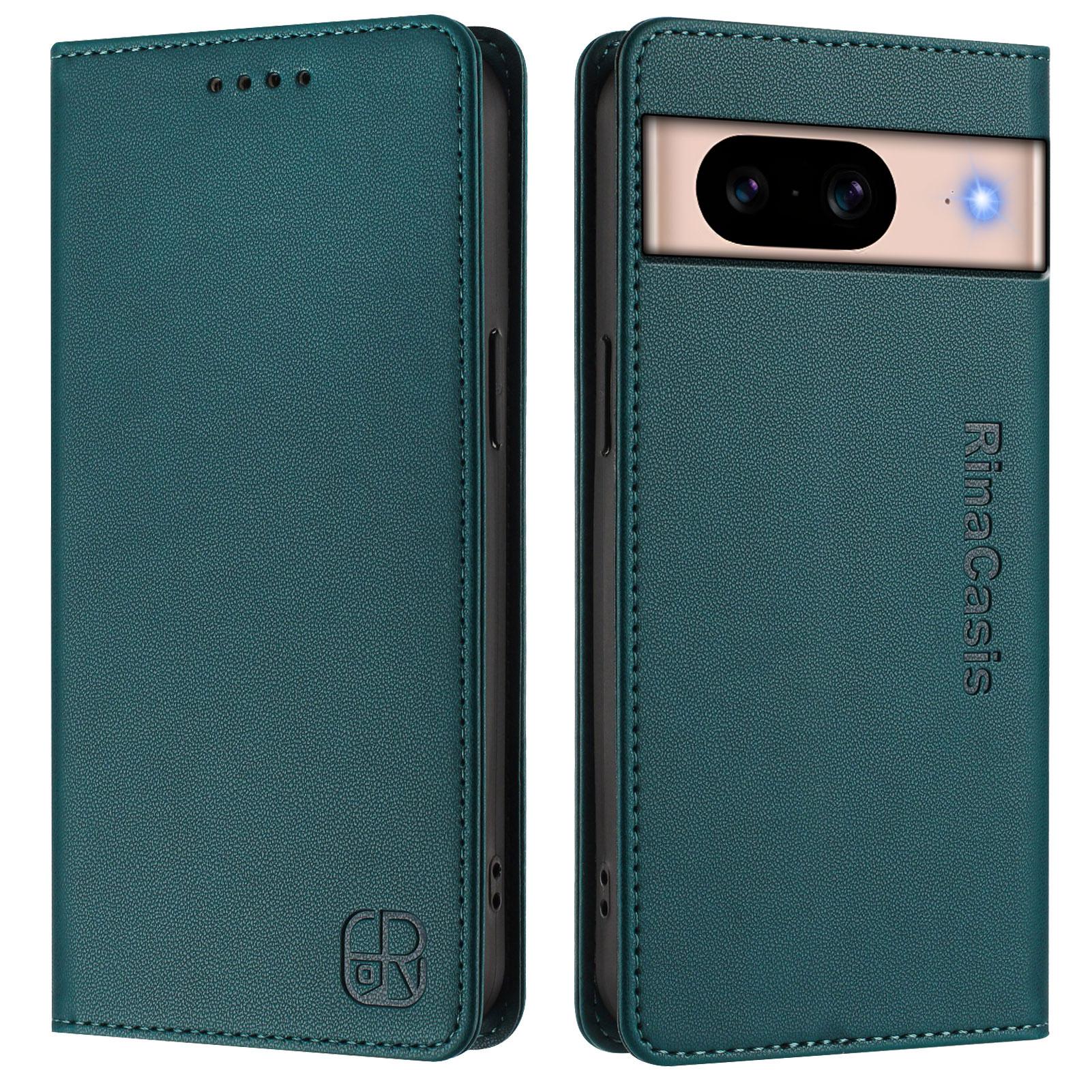 

For Google Pixel 8a Leather Case RINACASIS RC01 Phone Cover with RFID Blocking Wallet Stand G