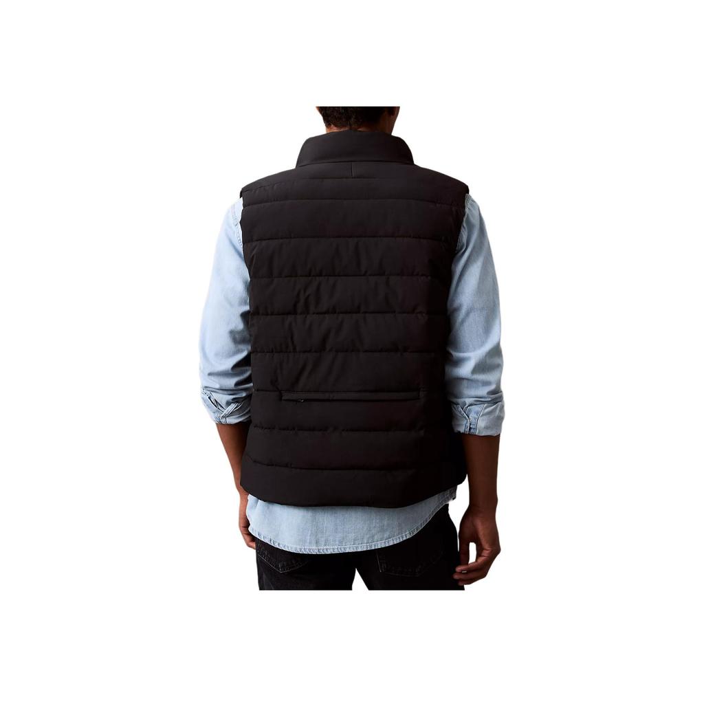Calvin Klein Minimalistische Bequeme Stehkragen Ärmellose Weste Herrenwesten Schwarz 40EM553-001