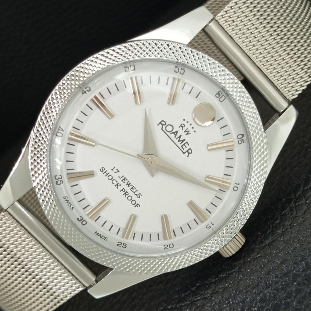 

HAND-WINDING VINTAGE SWISS MENS REFURBISHED WHITE COLOR DIAL WATCH a707160-1