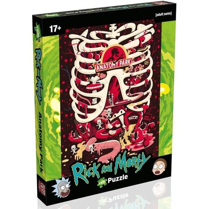 Puzzle rick & morty anatomy park 1000 pièces - winning moves - cinéma et publicité - multicolore