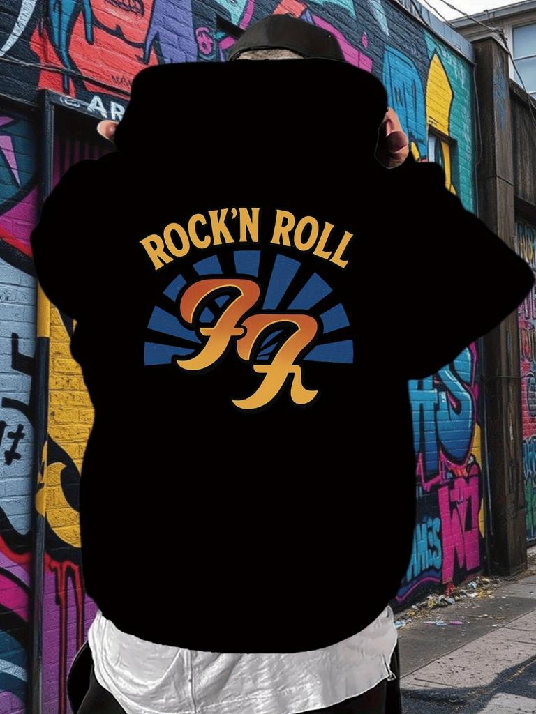 Rock Band Hoodie - ROCKN ROLL Graphic Pullover Sweatshirt