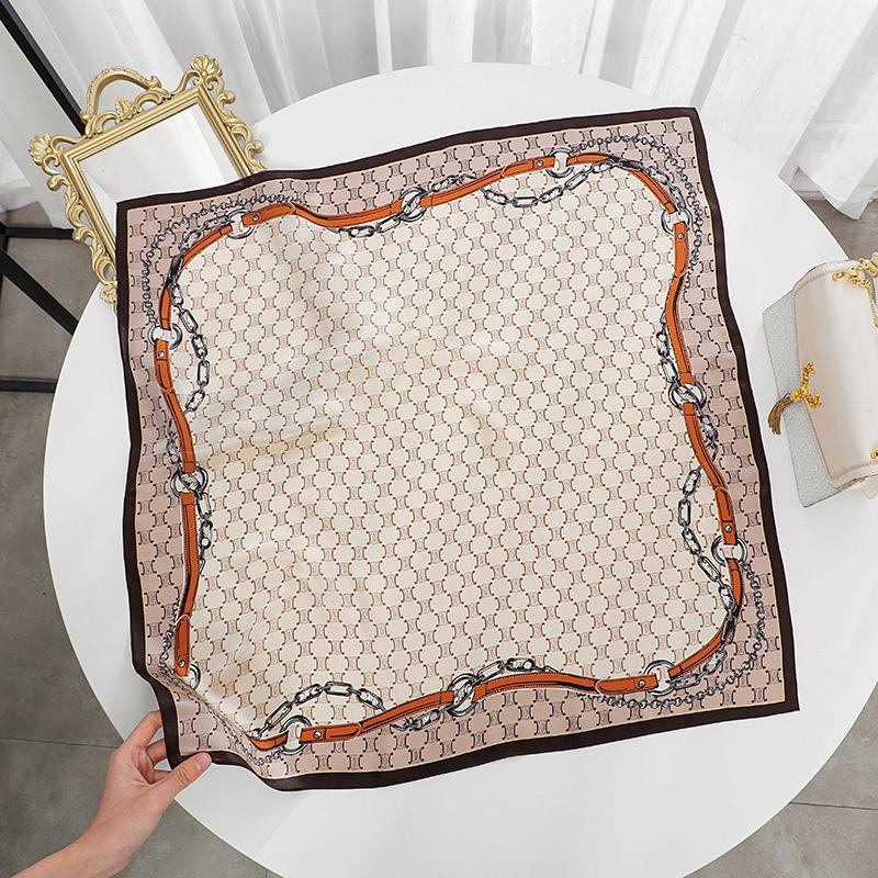 

68*68см 100% Шарф из тутового шелка Роскошная квадратная шаль с принтом Элегантный легкий мягкий летний модный аксессуар для женщин 68*68CM