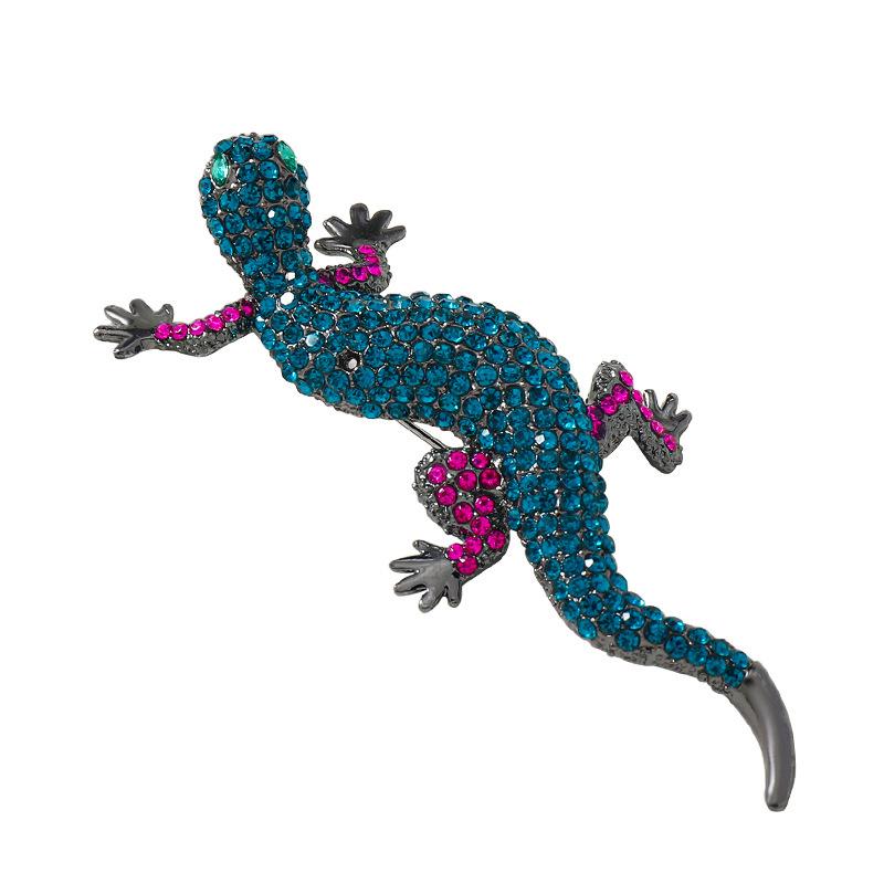 Elegant Crystal Lizard Brooch: Versatile Rhinestone Gecko Pin for Women's Fashion