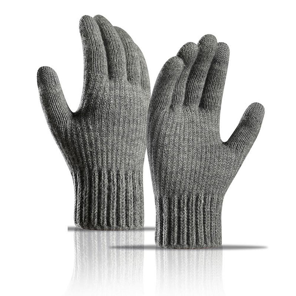 Thicken Men Gloves Solid Color Cycling Mitten New Touch Screen Gloves