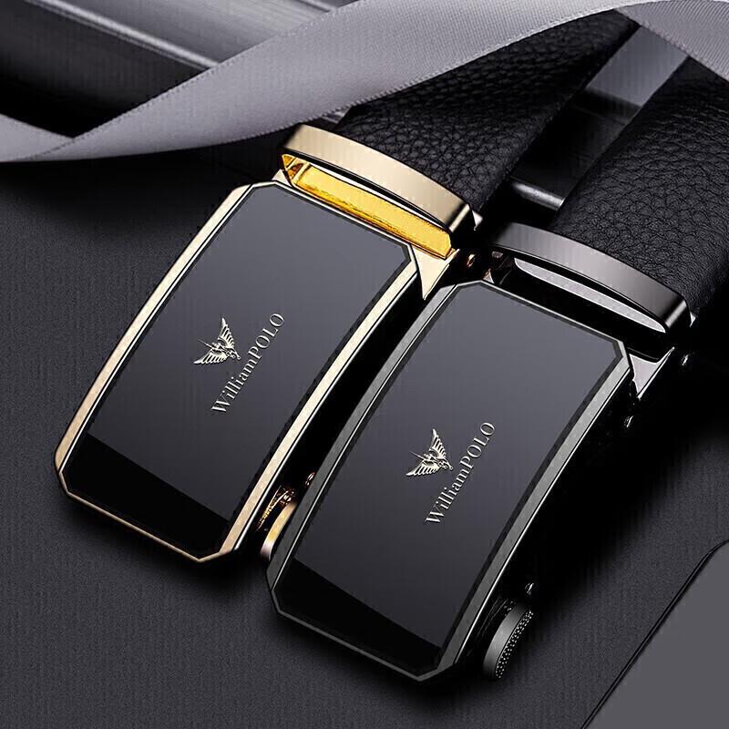 Ceinture pour homme WILLIAMPOLO en cuir de vachette à boucle automatique