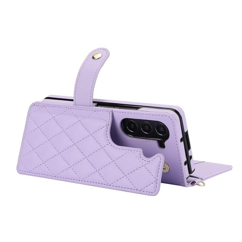 Applicable to Samsung Z Fold 7Foldable multifunctional phone case Z Fold6/5Card slot protective case with pen holder