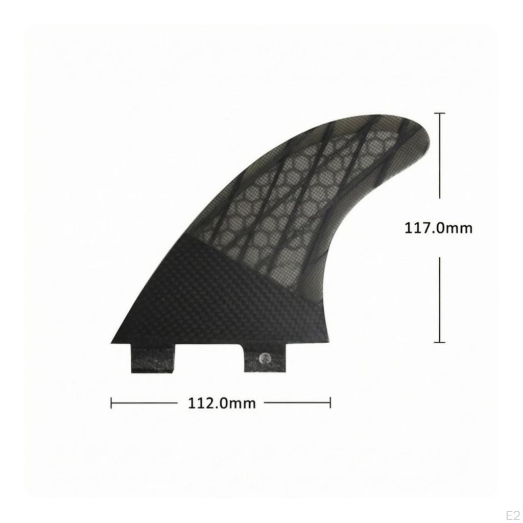 3-teiliges Surfboard-Finnen-Set Kompatibel Thruster Steif für Surfer