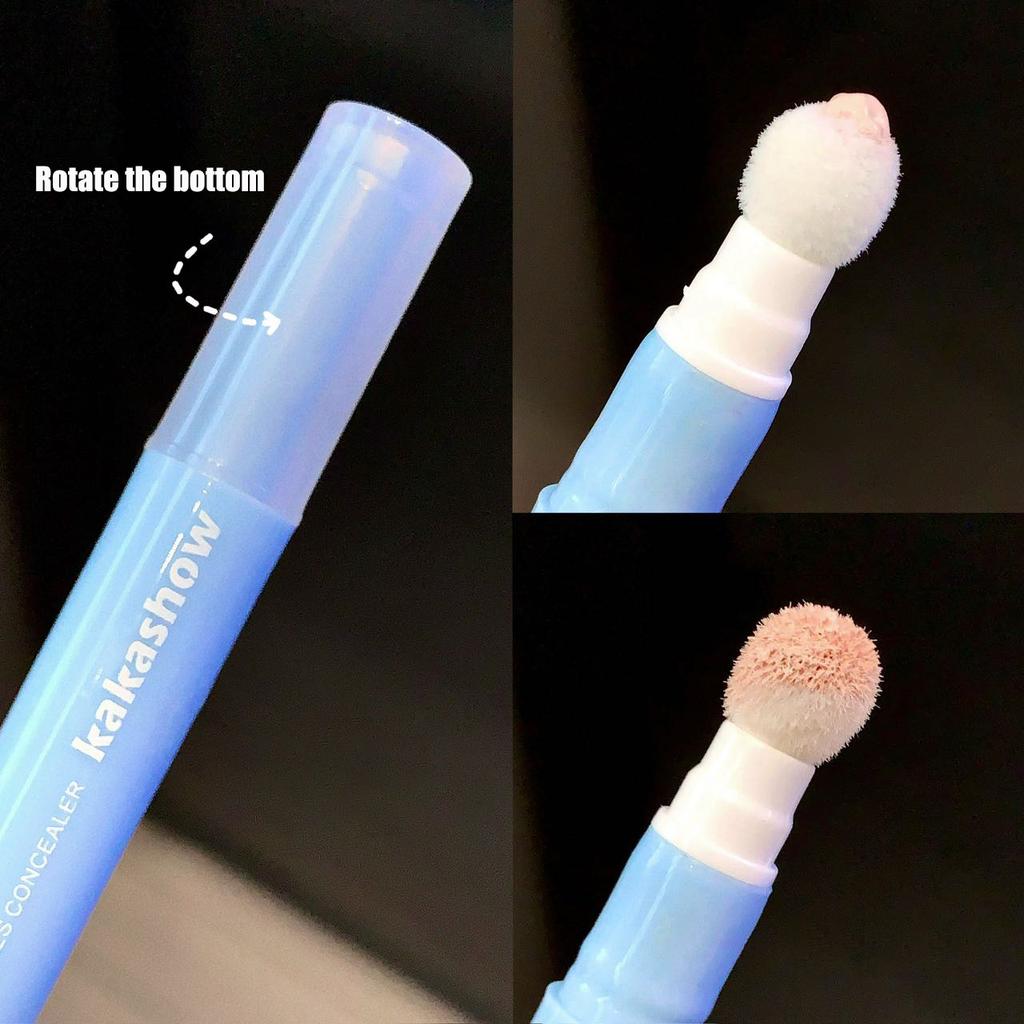 Facial Concealer Liquid Cover Dark Circles Freckles Acne Long Lasting Foundation Makeup Rotating Sponge Tip Applicator
