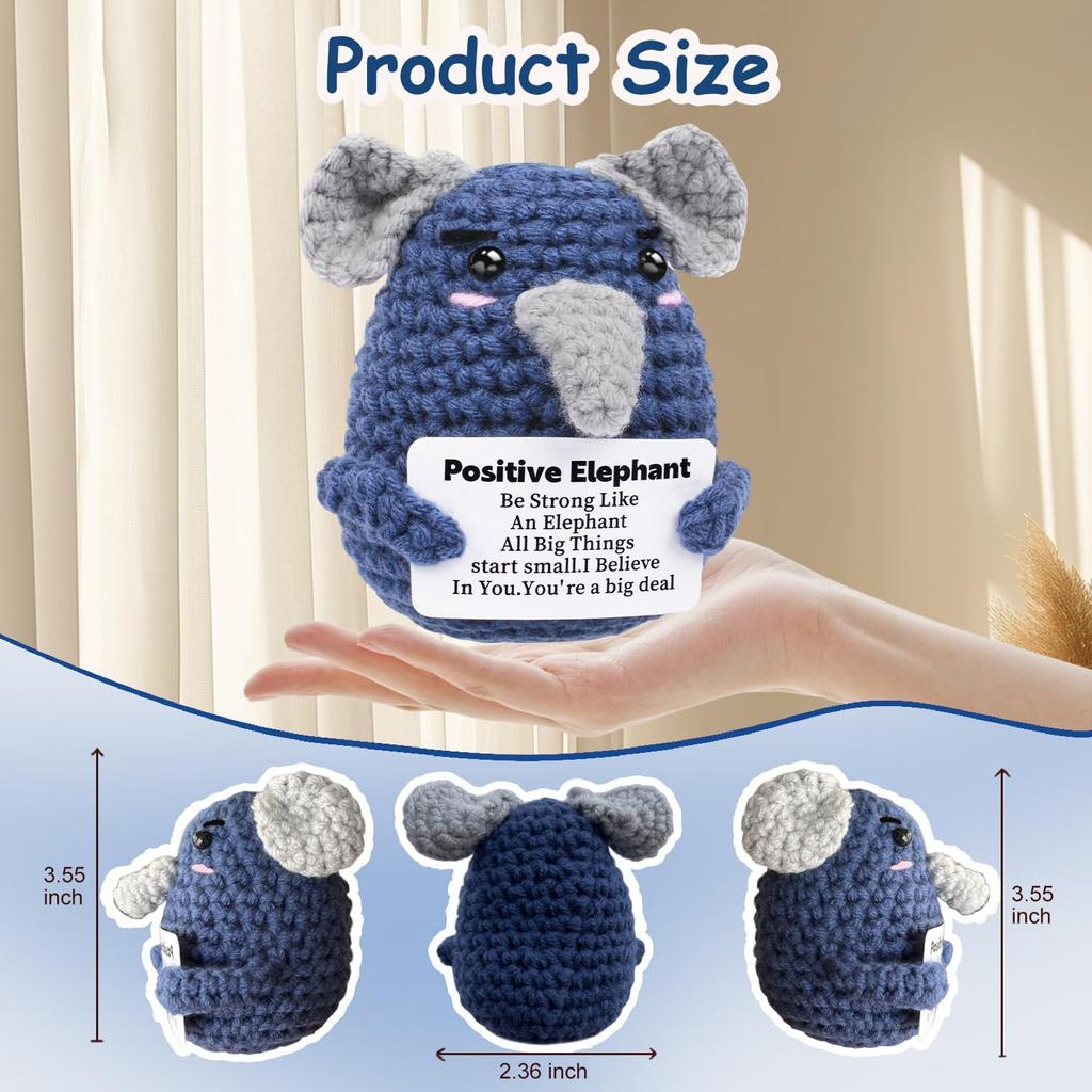 Positive Energy Potato Pocket Hug Handmade AnimalCrochet Mini Doll Funny Wool Gift for Friends or Lover Emotional Support Plant