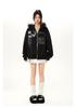 NEPLEURE Women's Casual Hooded Cardigan with Fur Collar