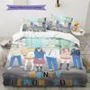 Honey Lemon Soda Pattern Bedding,Quilt Set Quilt Cover Pillowcase Home Birthday Gift (1 * duvet cover + 2 * pillowcase, without core)
