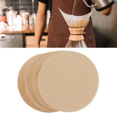 100pcs Set 64mm Size Round Coffee Filter Round Shape Nature Coffee Filter  Coffee Brewing