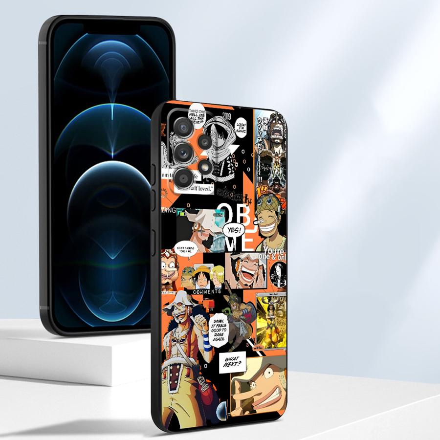 Case for Samsung Galaxy A32 A23 A53 A24 A55 A26 A72 A51 A73 A41 A22 A52 A35 A36 A25 A71 Black Soft Phone Cover One Piece Ace Art