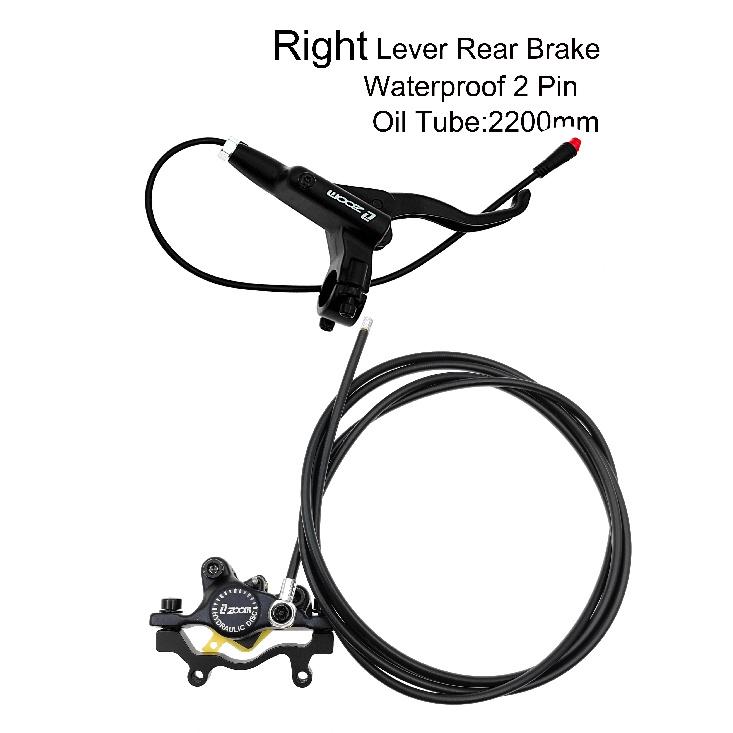 ZOOM Bike Electric Scooter Power Off Control Oil Hydraulic Disc Brake Caliper 2200 1200mm for Zero 10X 11X KUGOO G Booster G1