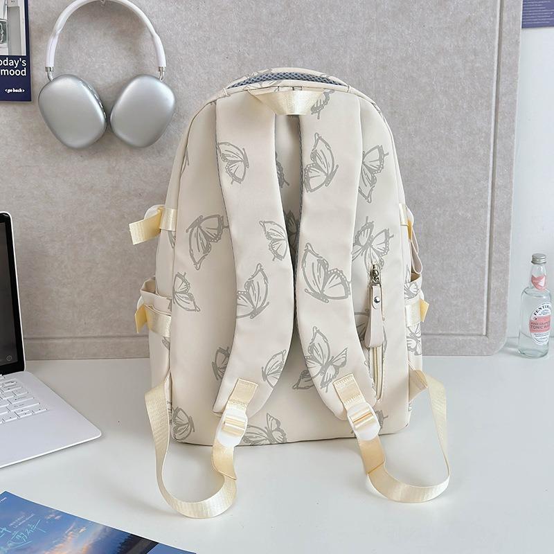 The New Schoolbag Is High-value, Fresh, Sweet and Cute Butterfly Backpack, Lightweight Spring Outing Backpack for Junior High School Students