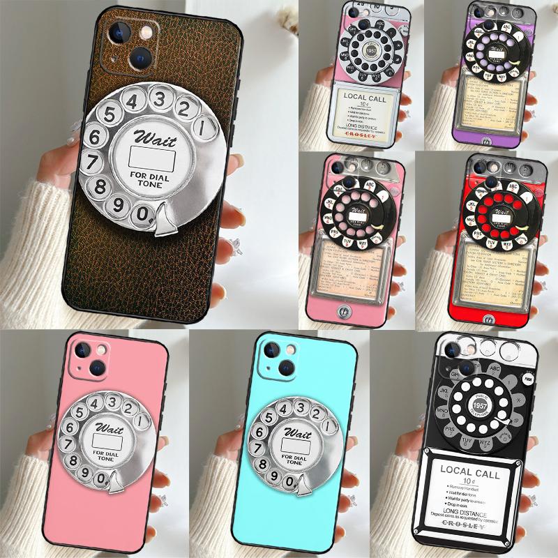 Retro Blue Payphone Vintage Case For Samsung Galaxy A06 A56 A36 A26 A16 A54 A34 A14 A12 A22 A32 A52 A13 A53 A15 A35 A55
